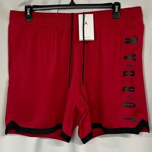 NWT XL Jordan Athletic Gym Shorts Standard Fit Red and Black